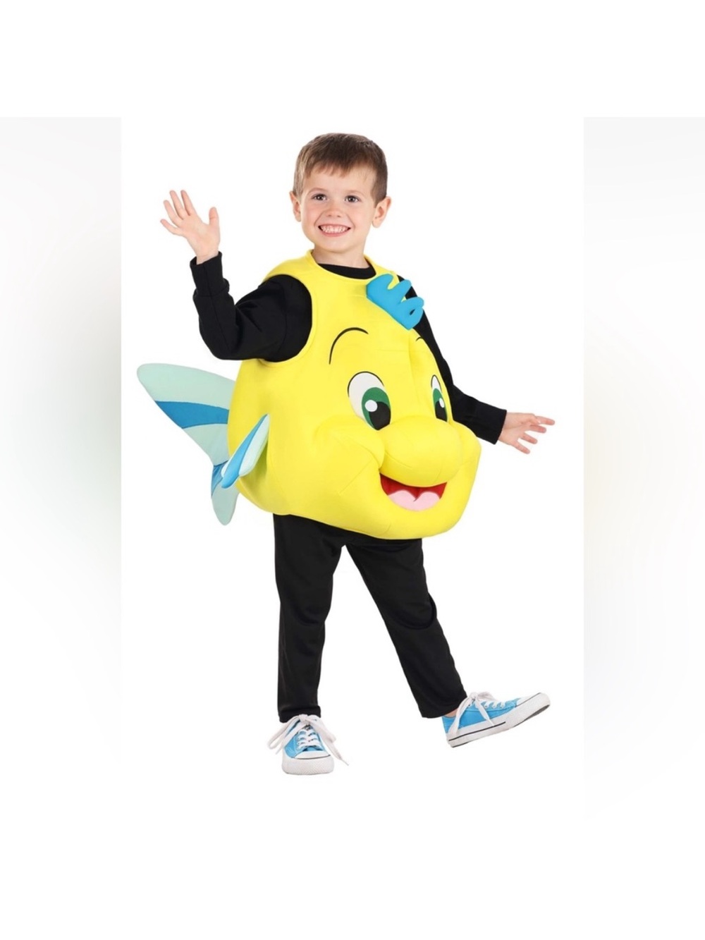 Toddler Disney Flounder Costume 4T The Little Mermaid Dress Up Fish Ocean